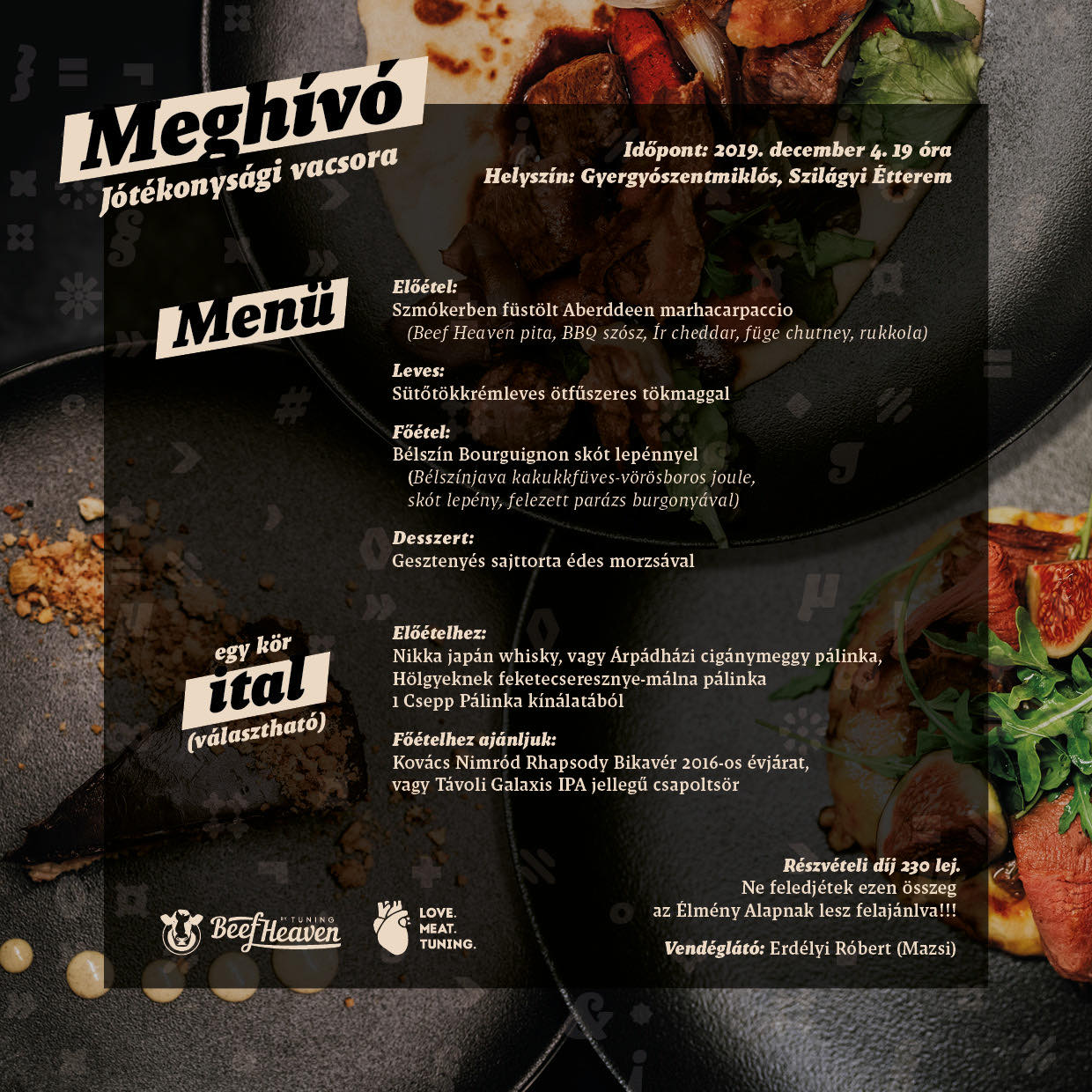 Kulináris élmény jótékony céllal ötvözve